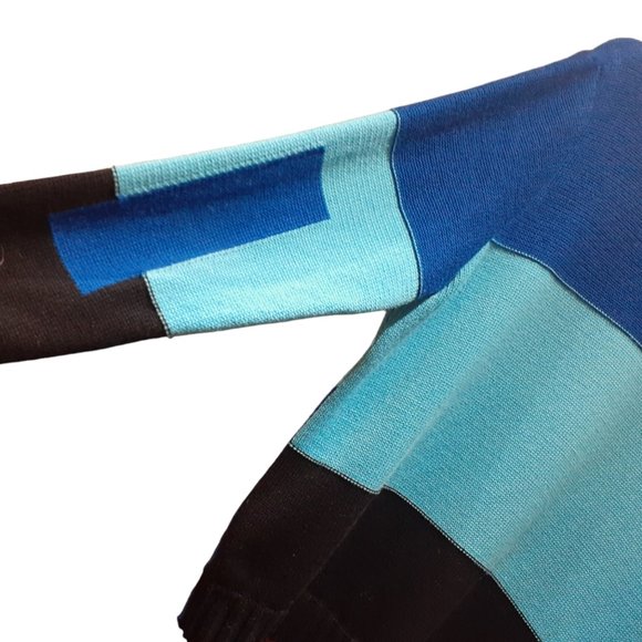 Skovhuus Women's Knit Sweater Blue Black Colour Blocked Size XXL - Picture 3 of 5